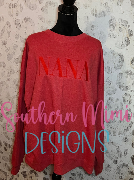 Name embroidery sweatshirt