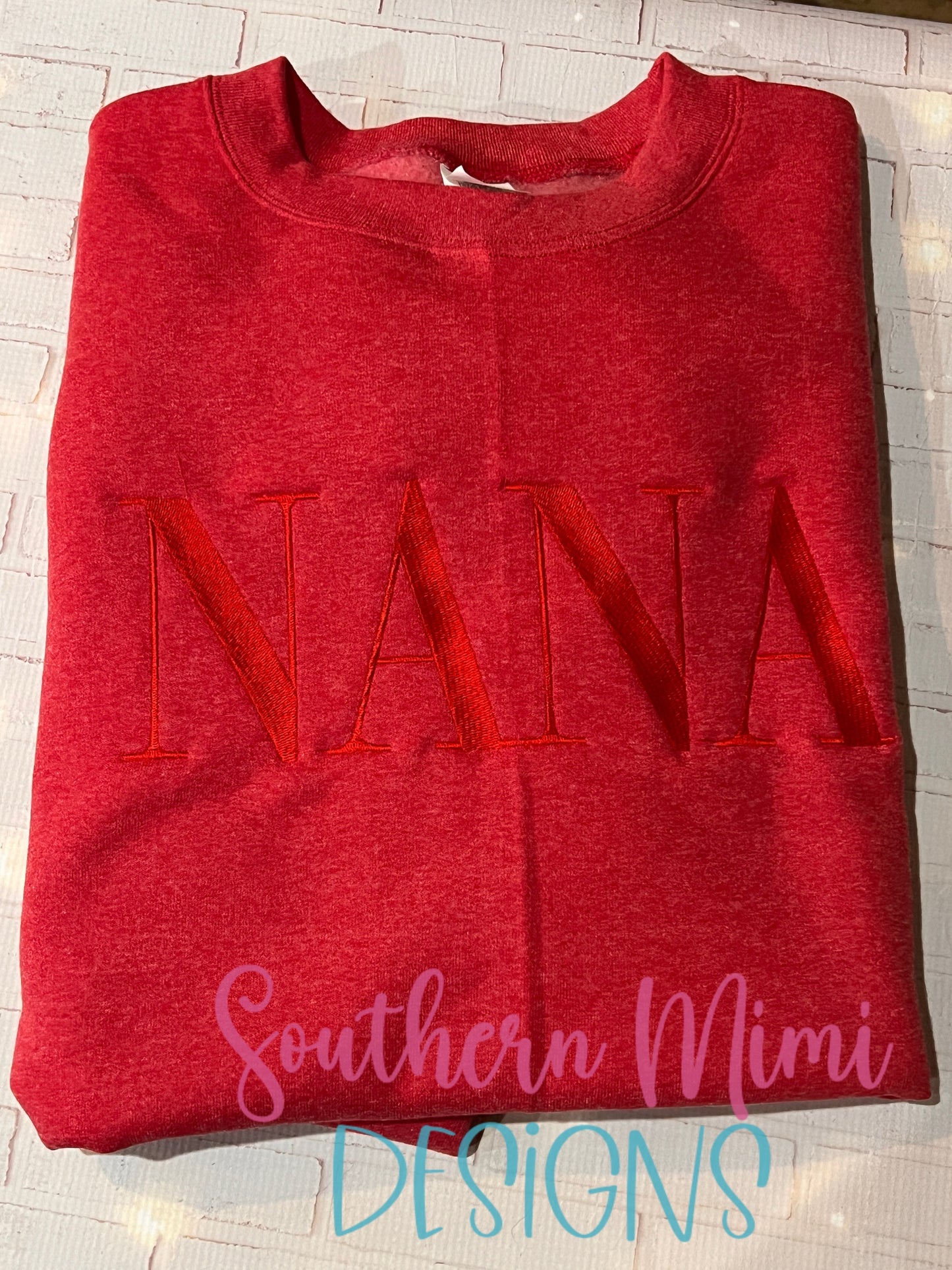 Name embroidery sweatshirt